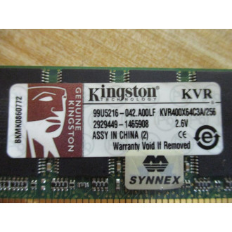 Kingston 99U5216-042.A00LF ValueRAM 256MB Memory KVR400X64C3A256 - Used