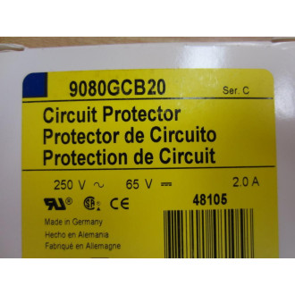 Square D 9080GCB20 Circuit Protector Series C