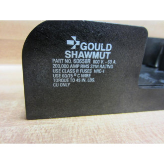 Gould 60658R Fuse Holder 600V 60A 3-Pole - Used