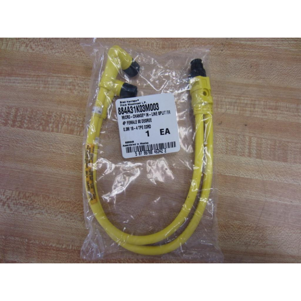 Brad Harrison 884A31K03M003 Y Splitter Cable Assembly