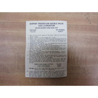 Ross 443K77 Valve Gasket And Seal Kit - New No Box