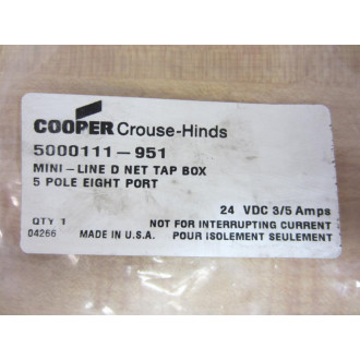 Crouse & Hinds 5000111-951 Mini-Line D Net Tap Box 5000111951