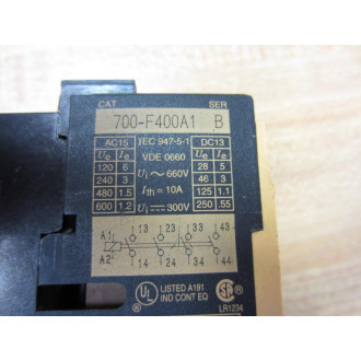 Allen Bradley 700-FA00A1 Relay Series B 700FA00A1 - Used