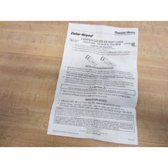 Thomas And Betts 58165 One Hole Copper Lug Short Barrel (Pack of 10)