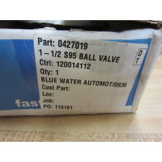 Fastenal 0427019 Ball Valve 1-12" S95