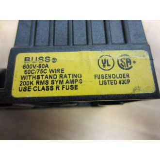 Bussmann R60060-3COR R600603COR Fuse Block 2 Pole 600V 60A - New No Box