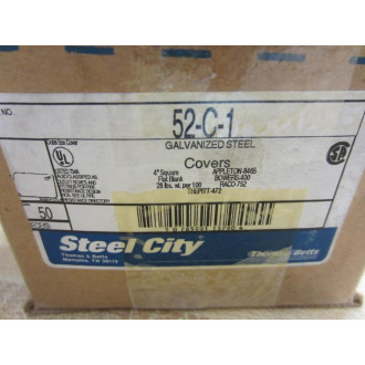 Thomas And Betts 52-C-1 Galvanized Steel Cover 52C1 (Pack of 50)