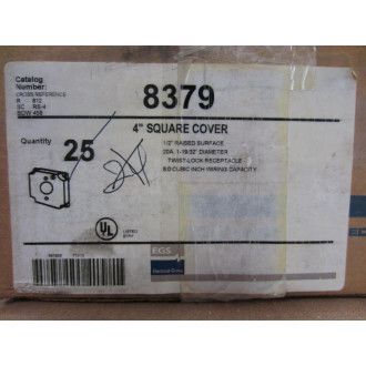 OZ Gedney 8379 4" Square Cover (Pack of 25)