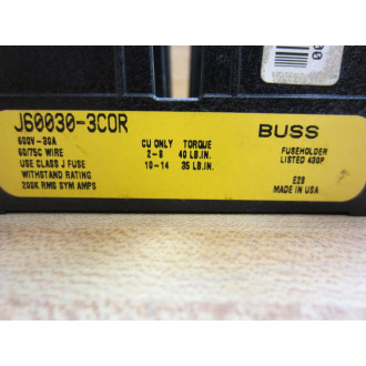 Bussmann J60030-3COR Fuse Block J600303COR - New No Box