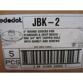 Red Dot JBK-2 4" Round Cover JBK2 (Pack of 5)