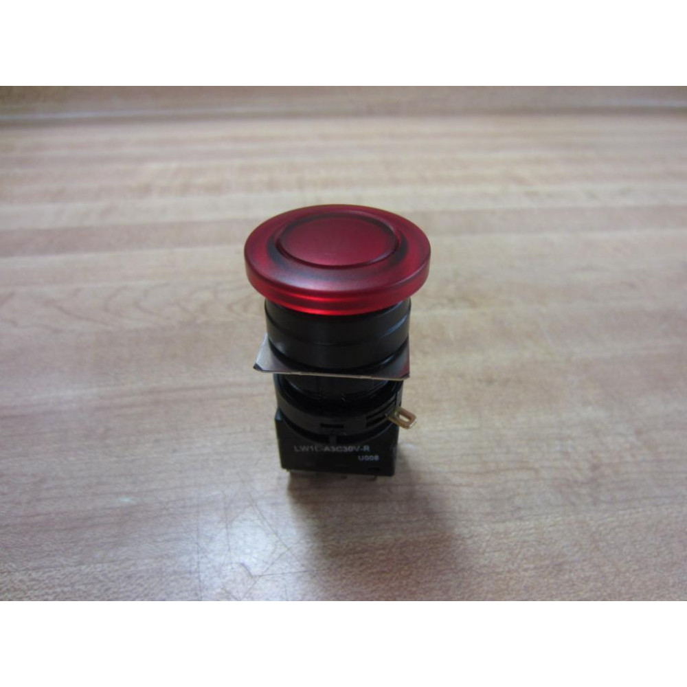 IDEC LW1L-A3C30V-R Red Mushroom Head Push Button LW1LA3C30VR - New No Box