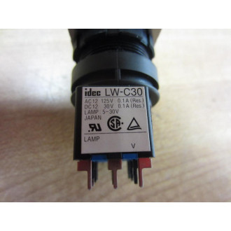 IDEC LW1L-A3C30V-R Red Mushroom Head Push Button LW1LA3C30VR - New No Box