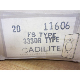 Mulberry 11606 Single Gang Receptacle Cover FS Type 3330R (Pack of 20)