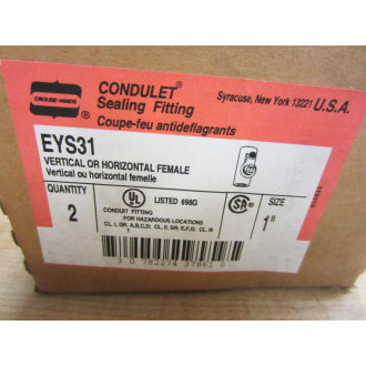 Crouse & Hinds EYS31 Vertical Or Horizontal Female (Pack of 2)