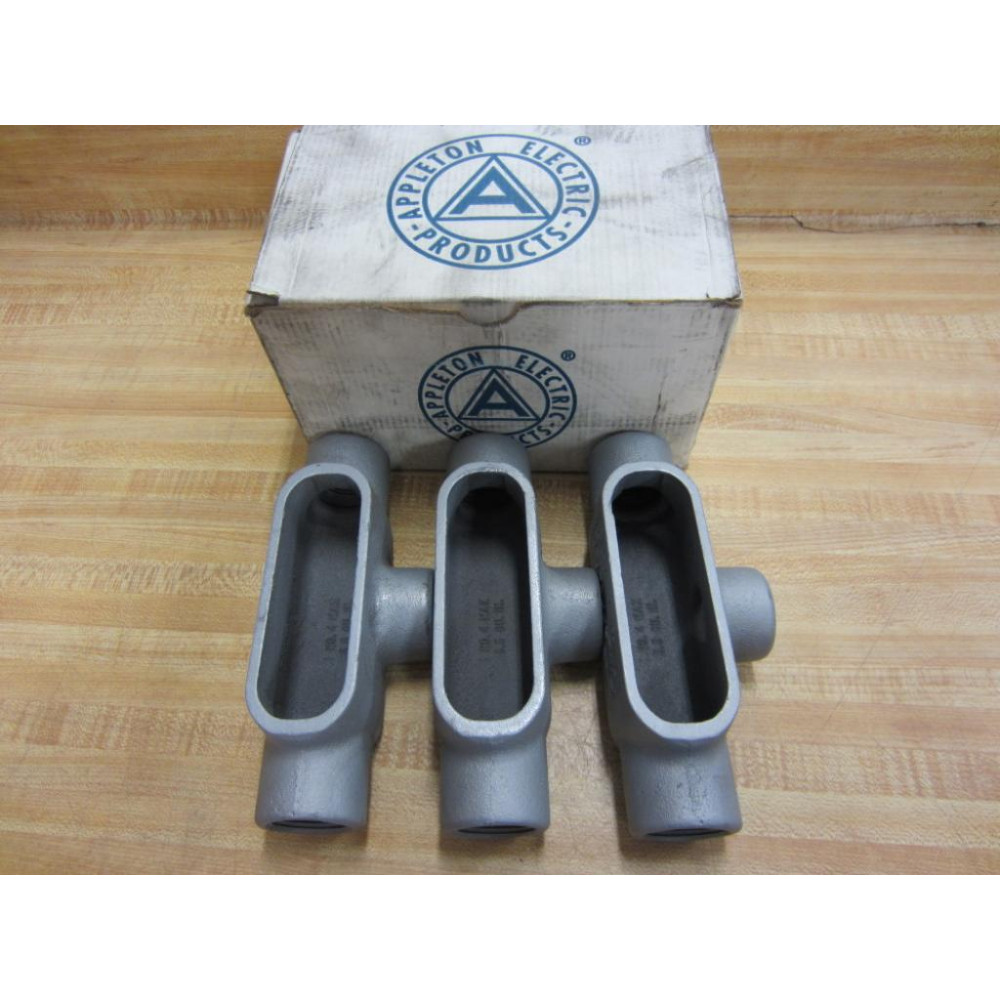 Appleton APP T37 APPT37 Grayloy FM7 Conduit Body 1" (Pack of 3)