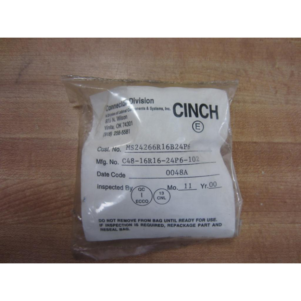 Cinch C48-16R16-24P6-102 Connector C4816R1624P6102
