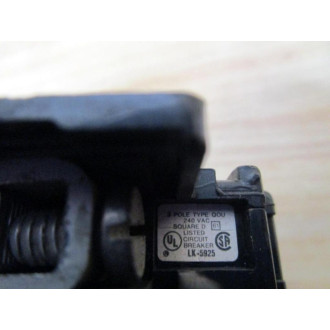 Square D QOU310 Circuit Breaker  10A 3-Pole - Used