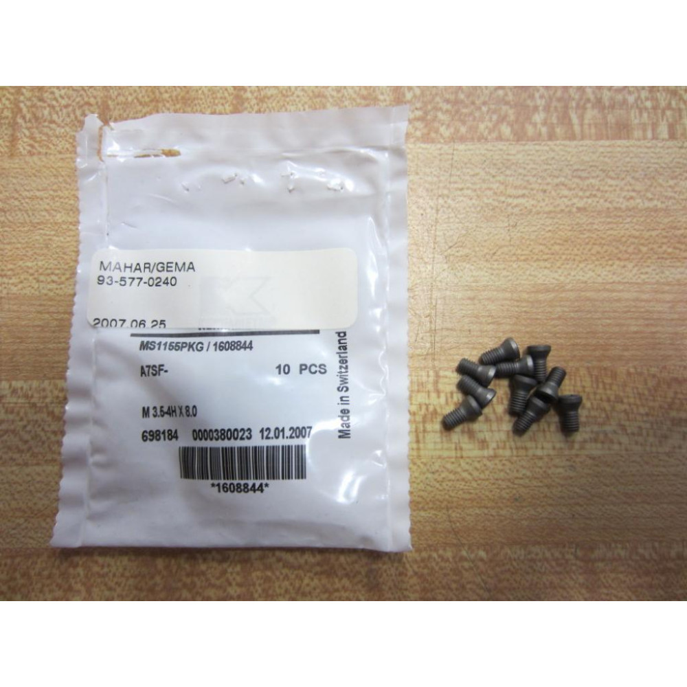 Kennametal MS-1155PKG MS1155PKG Insert Screw 1608844 (Pack of 10)