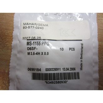 Kennametal MS-1155PKG MS1155PKG Insert Screw 1608844 (Pack of 10)