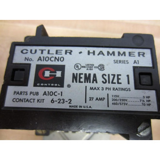 Cutler Hammer A10CNO Starter Series A1 Without Overload Relay - Used