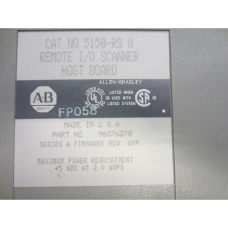 Allen Bradley 5150-MRS Scanner 5150-RS Host 5150-MRS A - Used