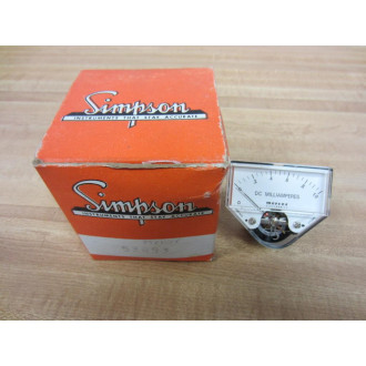 Simpson SK525-1023 Meter 53853 Range 0-1.0 DC Milliamperes
