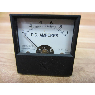 Simpson 2121C Meter 0-1 D.C. Amperes