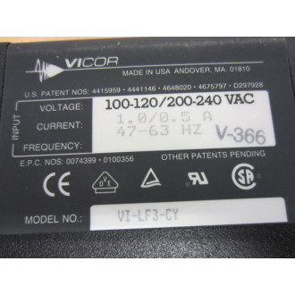 Vicor VI-LF3-CY FlatPac DC-DC Converter - Used