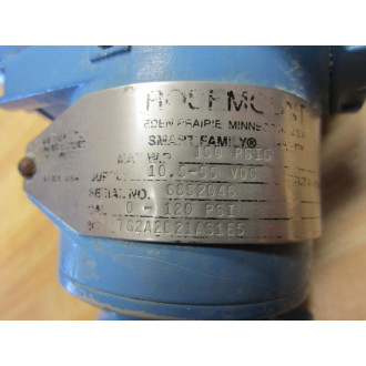 Rosemount 3051TG2A2B21AS1E5 Max 150 PSIG Cal 0-120PSI - Used