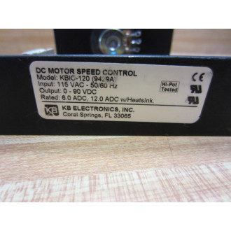 KB Electronics KBIC-120 DC Motor Speed Control 9429A 267111489 - Used