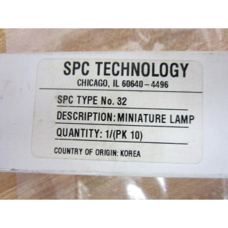 SPC Technology 32 Miniature Lamp Bulbs (Pack of 10)