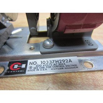 Cutler Hammer 10337H292A Eaton Timer Relay 1005 120V 1808-5 Switch 10934H2A - Used