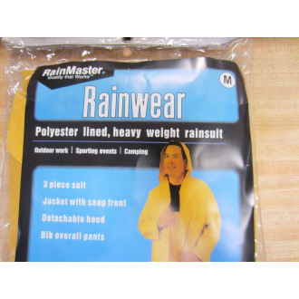 Magid Glove & Safety 2003M Rainmaster 3 Piece Rain Suit Yellow Size M Medium