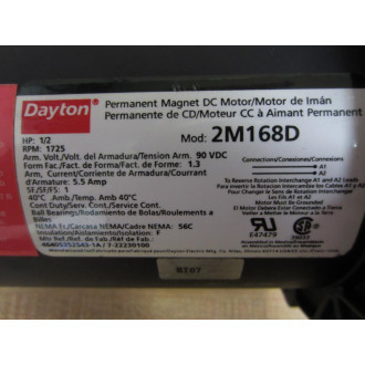 Dayton 2M168D Permanent Magnet DC Motor BT07 - New No Box