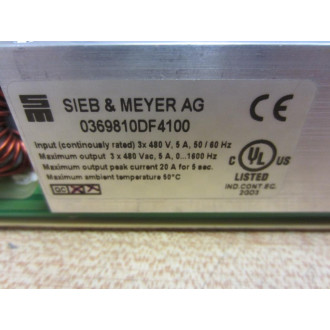 Sieb & Meyer 0369810DF4100 Circuit Board Rev 2 - Used
