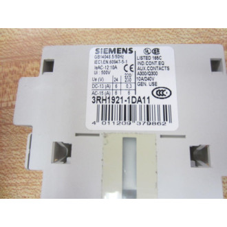 Siemens 3RH1921-1DA11 Contact Block 3RH19211DA11 (Pack of 2) - New No Box