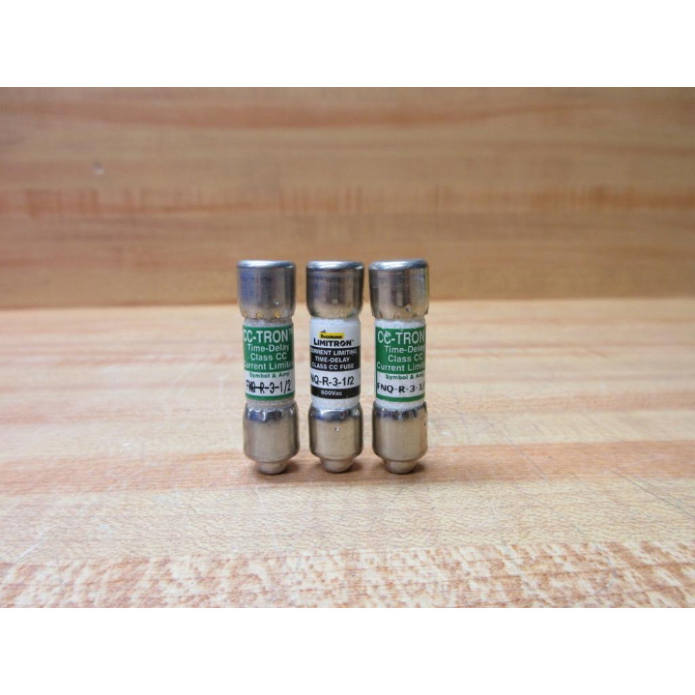 Buss FNQ-R-3-12 Bussmann Fuse Cross Ref 1CT97 (Pack of 3) - New No Box