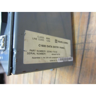 Square D 52046-170-50 Entry Panel C1600 95407070 - Used