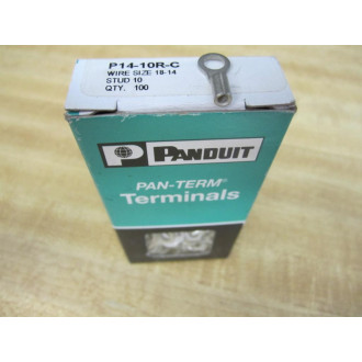 Panduit P14-10R-C Ring Terminal P1410RC (Pack of 100)