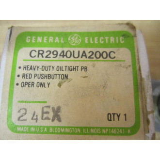 General Electric CR2940UA200C Red Push Button