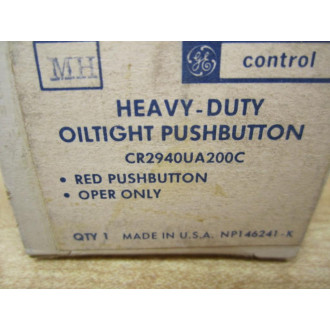 General Electric CR2940UA200C Red Push Button