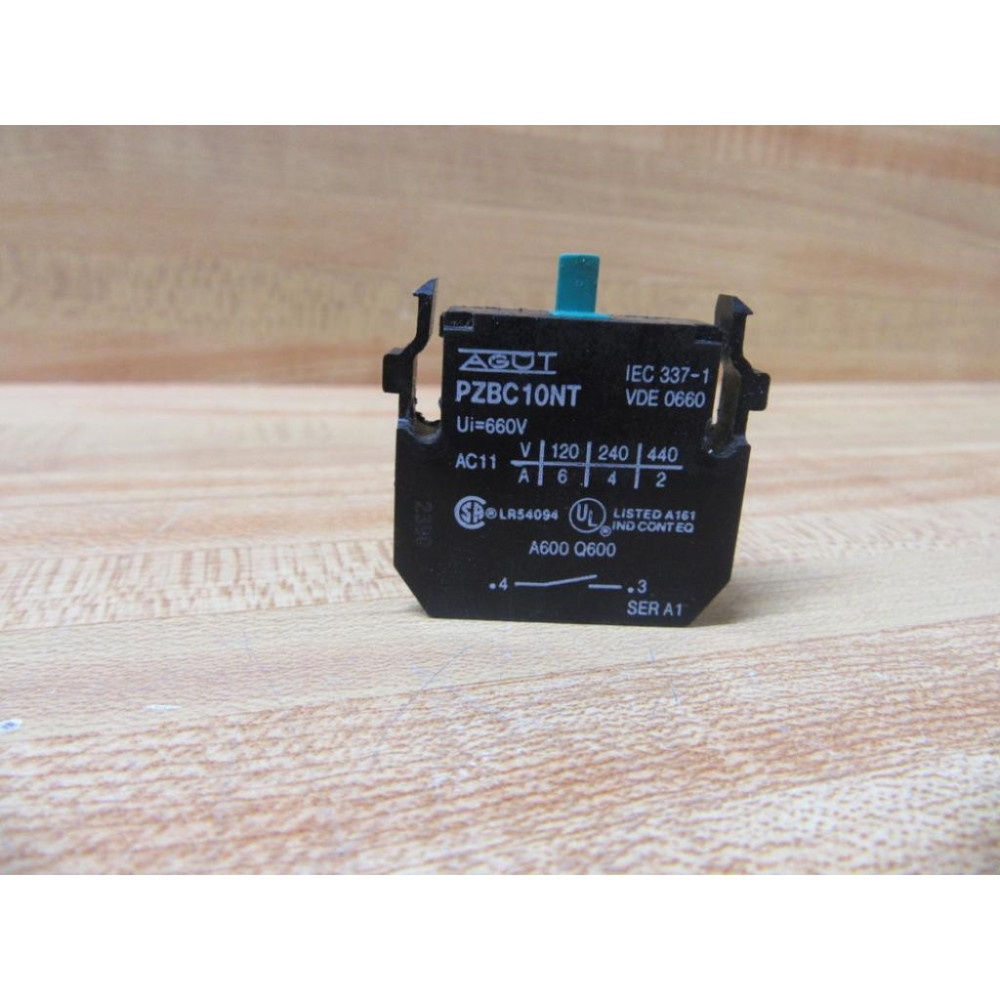 Agut PZBC10NT Contact Block - New No Box