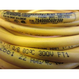 WoodheadBrad Harrison 704000D02F200 Cable Assembly 70485 - Used