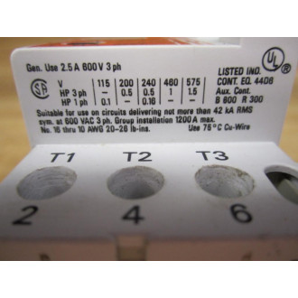 Sprecher+Schuh KTA 3-25 Circuit Breaker KTA325 1-1.6A - Used