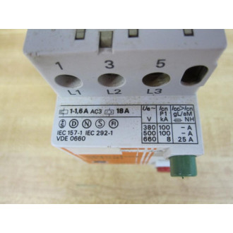 Sprecher+Schuh KTA 3-25 Circuit Breaker KTA325 1-1.6A - Used