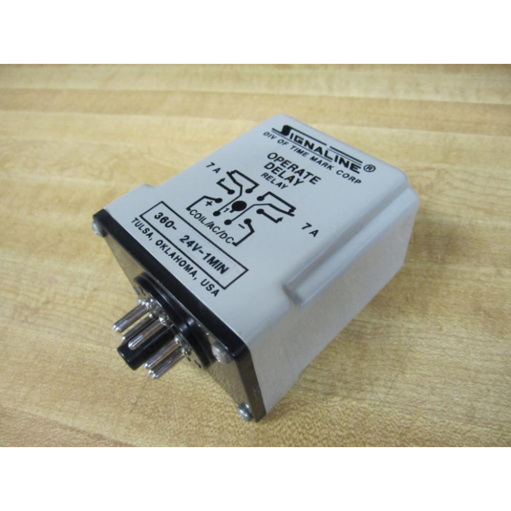 Signaline 360-24V-1MIN Operate Delay Relay 36012V1MIN - New No Box