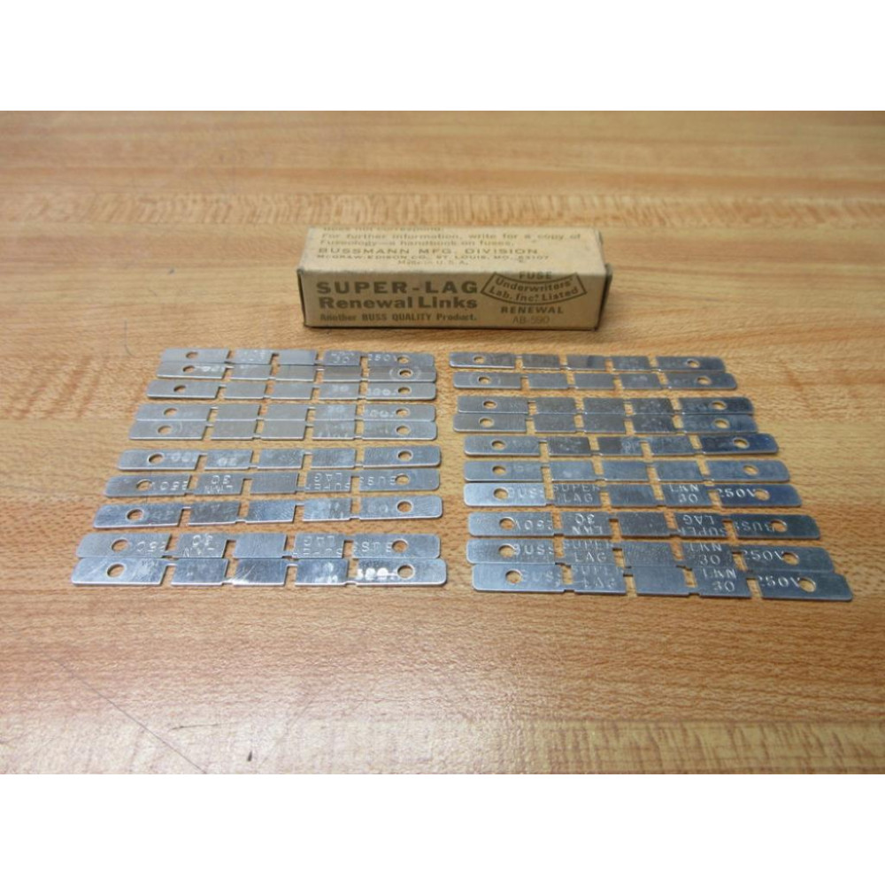 Buss LKN-30 Bussmann Fuse Link Cross Ref 4XH93 (Pack of 20)