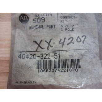 Allen Bradley 40420-322-51 Contact Kit 4042032251