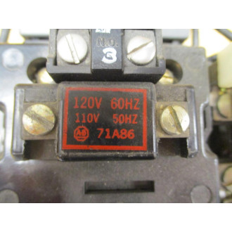 Allen Bradley 709-BOD Starter 709-B0D Ser.CC, W 3 Relays - Used