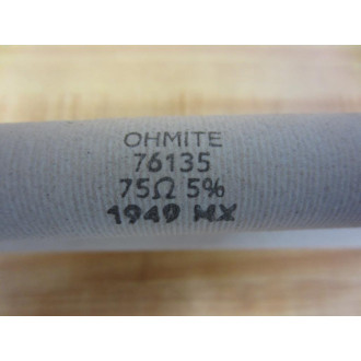 Ohmite 76135 Double Resistor Assy 76135-115115 75Ω - New No Box